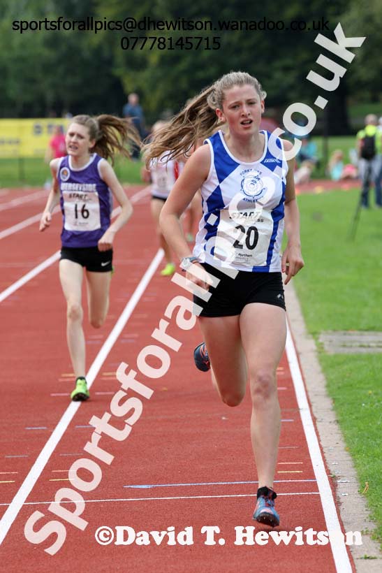 Girls 800 metres at the Northern Inter-Counties under-17s and 15s at Witton Park, Blackburn. Photo: David T. Hewitson/Sports for All Pics